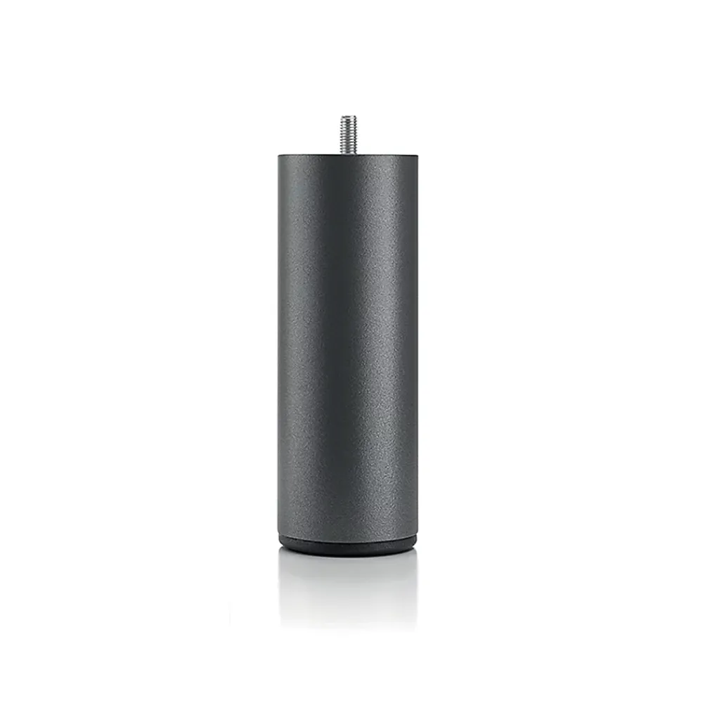 Bellecour Jeu de pieds de lit cylindriques en métal Noirs Hauteur 16 cm (lot de 4)* Pied De Lit