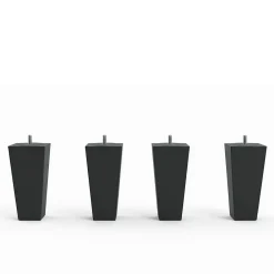 Jeu de pieds de lit triangulaires Gris Hauteur 16 cm (lot de 4)>Bellecour Outlet