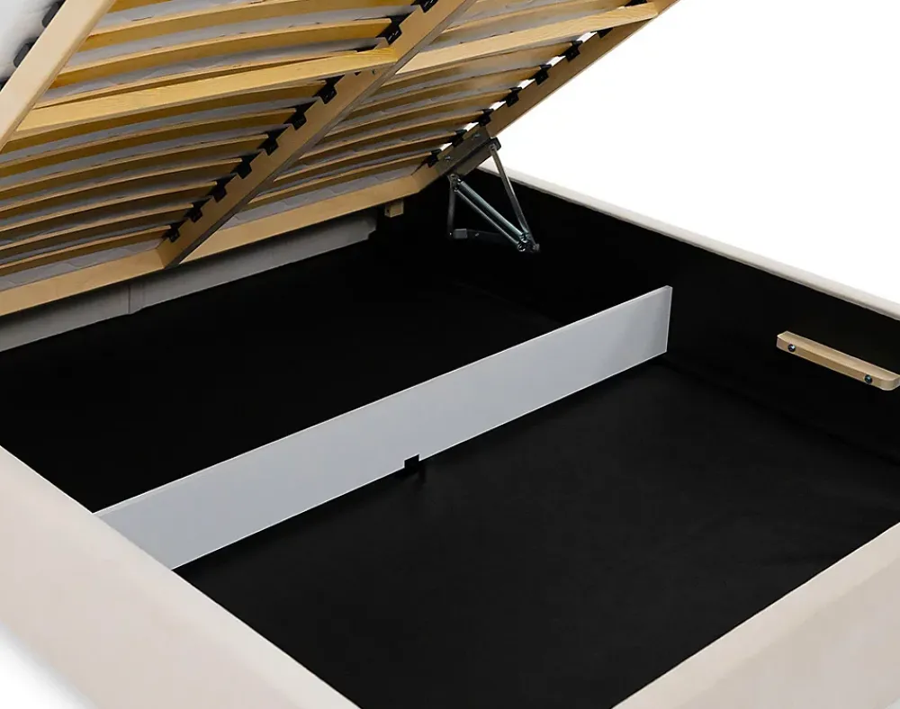 Best Mobilier John - lit coffre - 140x200 cm - en velours - sommier inclus -* Lit Coffre