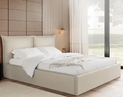 Best Mobilier John - lit coffre - 140x200 cm - en velours - sommier inclus -* Lit Coffre