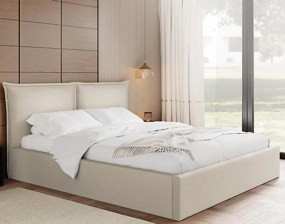 Best Mobilier John - lit coffre - 140x200 cm - en velours - sommier inclus -* Lit Coffre