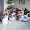 Kadax Coussin à motif imprimé mascotte chat 30x45 cm* Oreiller Moelleux