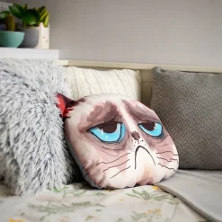 Kadax Coussin à motif imprimé mascotte chat 30x45 cm* Oreiller Moelleux