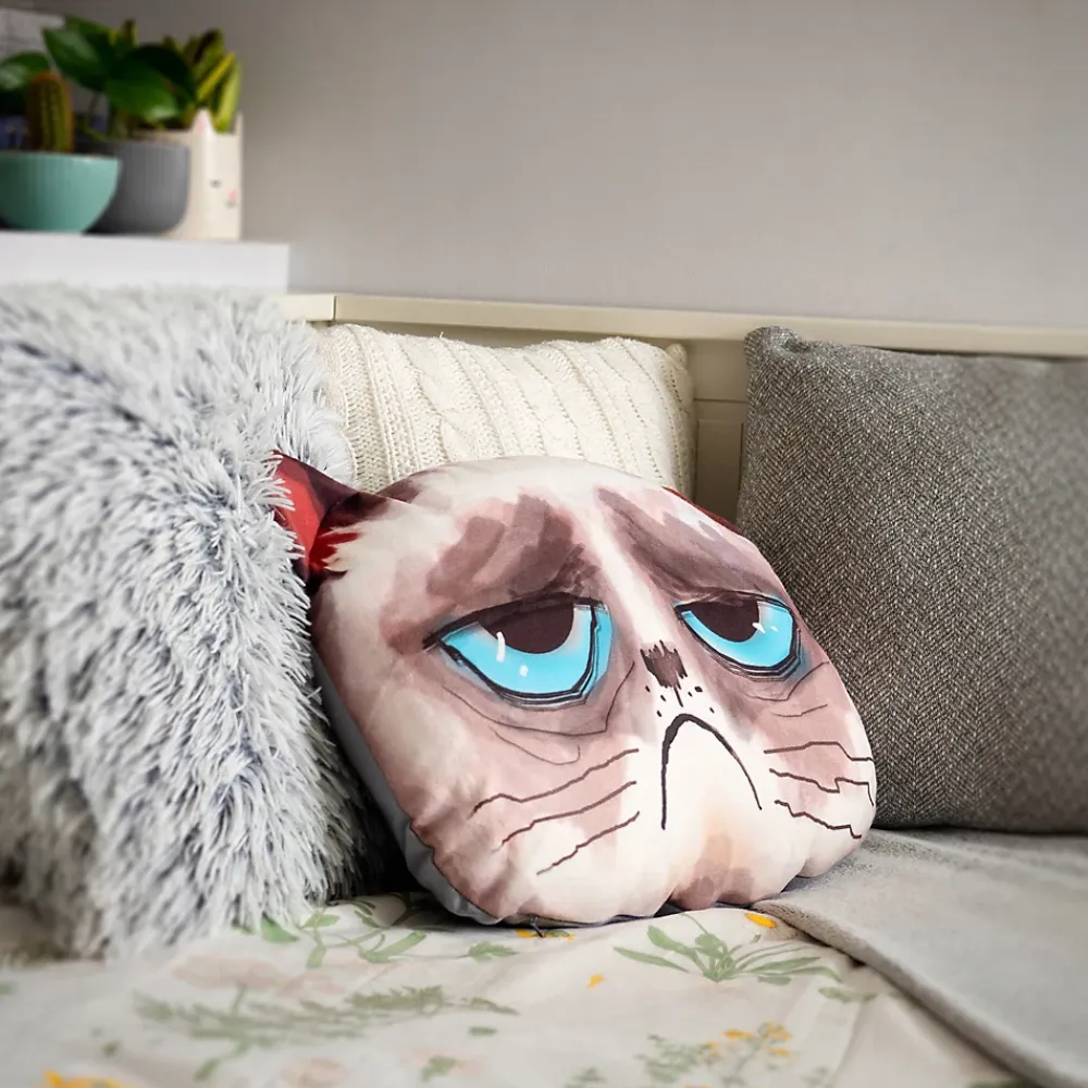 Kadax Coussin à motif imprimé mascotte chat 30x45 cm* Oreiller Moelleux