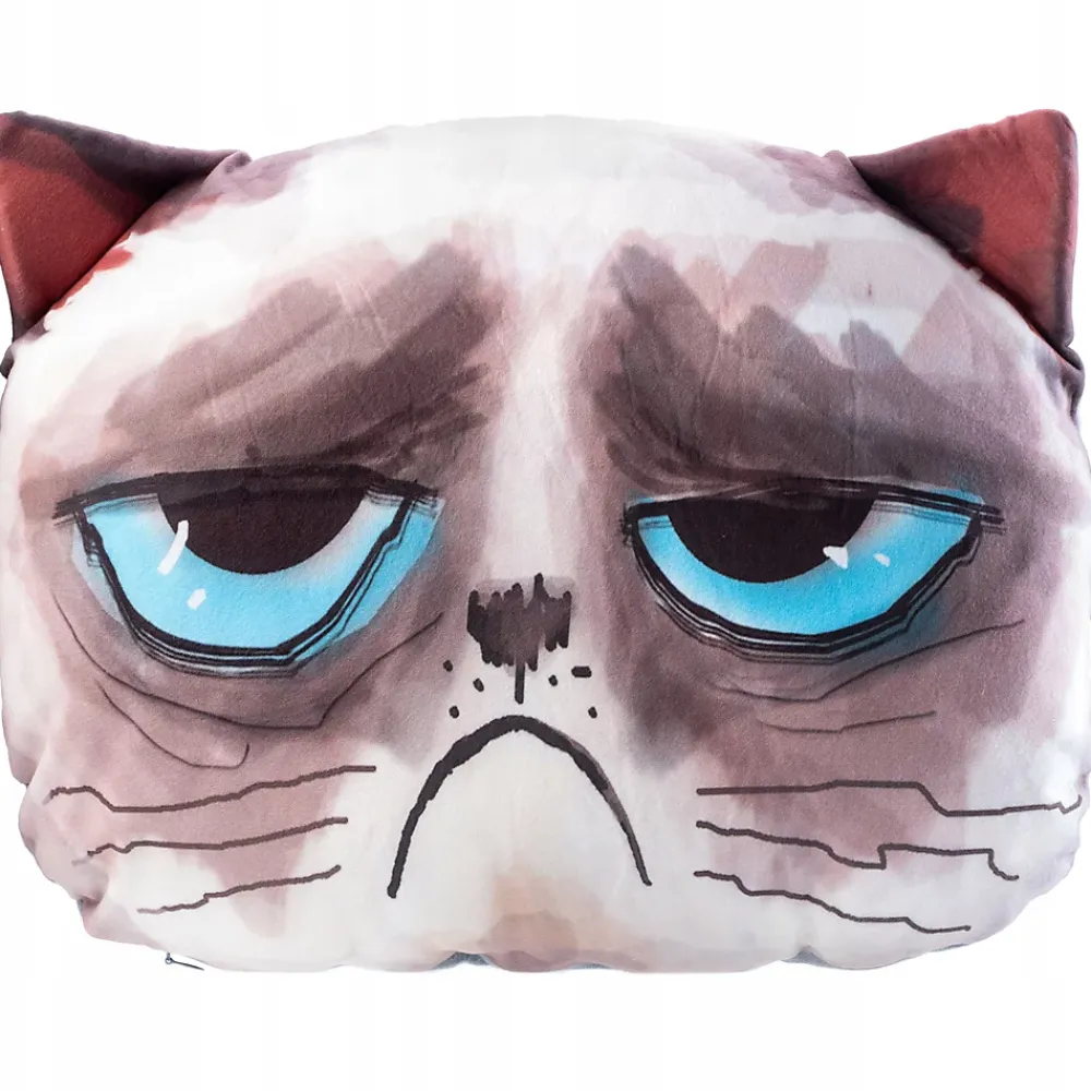 Kadax Coussin à motif imprimé mascotte chat 30x45 cm* Oreiller Moelleux