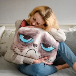 Kadax Coussin à motif imprimé mascotte chat 30x45 cm* Oreiller Moelleux