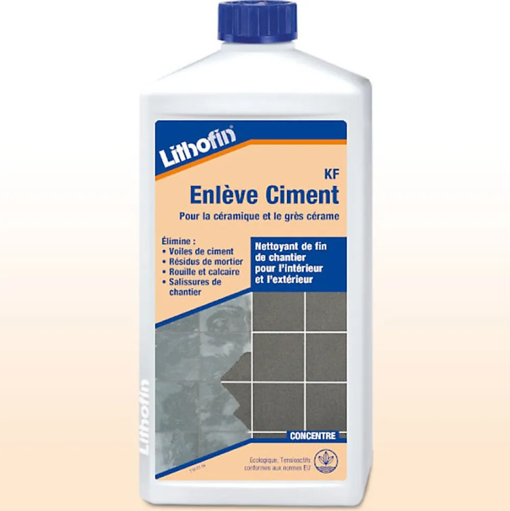 Lithofin KF Enlève-Ciment - Enlève-ciment céramique - - 5 L* Nettoyant Et Entretien Pour Sol