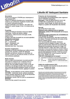 Lithofin KF Nettoyant Sanitaire - Nettoyant acide pour la salle de bain et la douche - - 1 L* Nettoyant Et Entretien Pour Sol