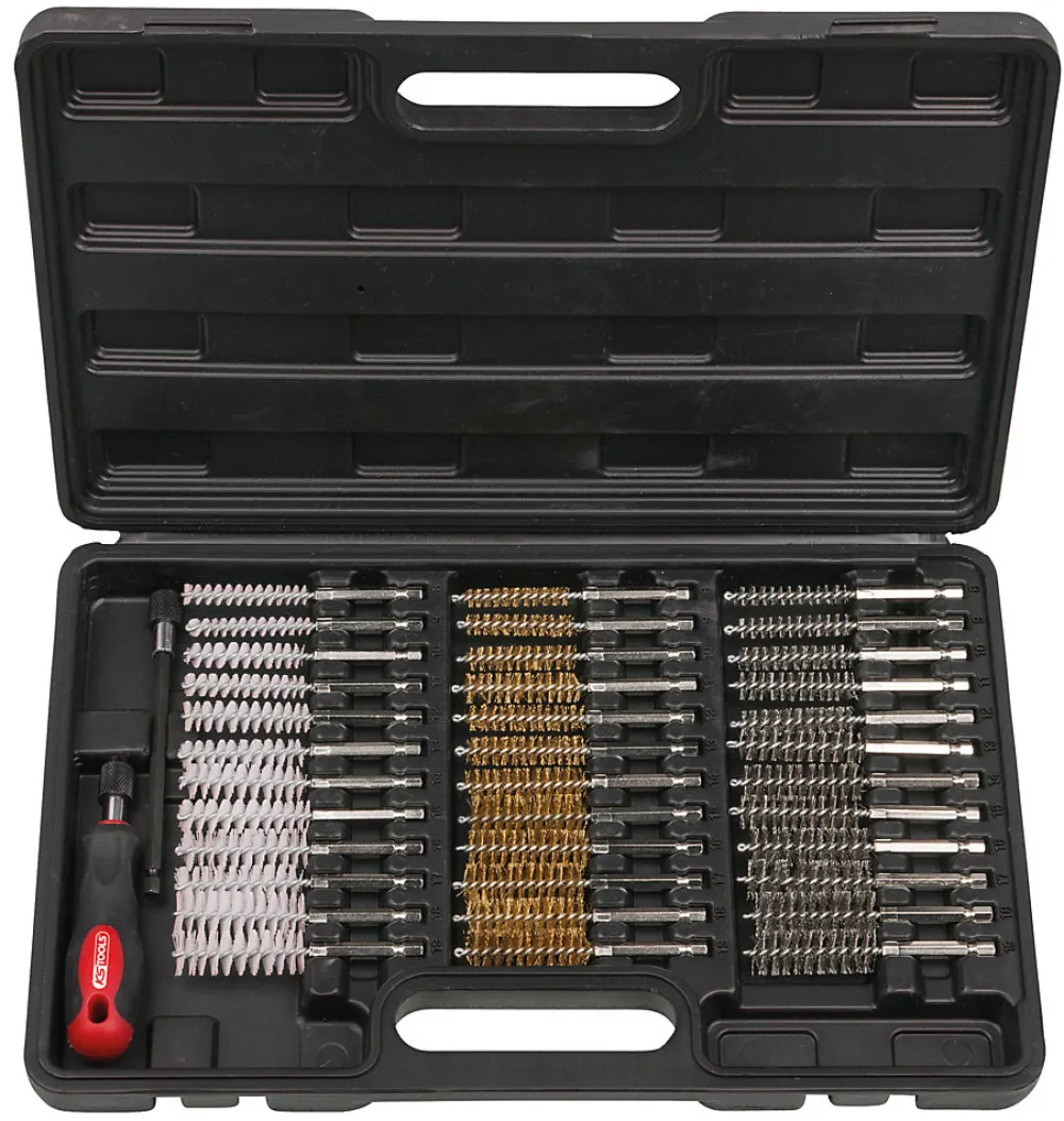 - 340.0010 - Jeu de brosses de nettoyage pour puit de bougie de préchauffage ou d'injecteur>Ks Tools Online