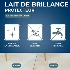 Starwax Lait brillant 2 en 1 marbre et pierres naturelles 1L* Nettoyant Et Entretien Pour Sol