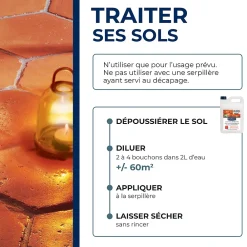 Starwax Lait de brillance 2 en 1 tomettes et terres cuites 1L* Nettoyant Et Entretien Pour Sol