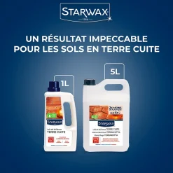Starwax Lait de brillance 2 en 1 tomettes et terres cuites 1L* Nettoyant Et Entretien Pour Sol