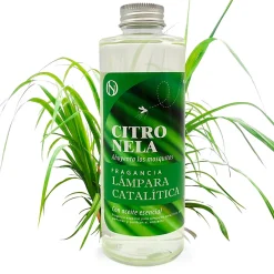 Lampe catalytique Bleu Gris Mat + Parfum Citronnelle 200 ml - Élimine mauvaises odeurs, parfume et améliore la qualité de l'air><noscript><img width=