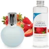 Lampe catalytique Bleu-Gris Mat + Arôme Wild Strawberry 500 ml - Élimine mauvaises odeurs, parfume et améliore la qualité de l'air>Mamamanuela Clearance