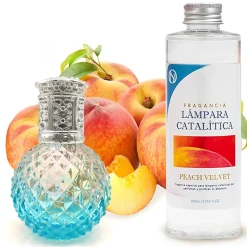 Lampe catalytique Blue Diamonds + Parfum Peach Velvet 200 ml - Élimine mauvaises odeurs, parfume et améliore la qualité de l'air>Mamamanuela Outlet
