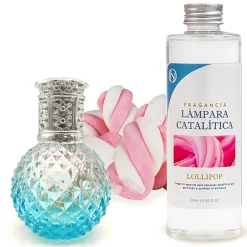 Lampe catalytique Blue Diamonds + Parfum Lollipop 500 ml - Élimine les mauvaises odeurs, parfume et améliore la qualité de l'air>Mamamanuela
