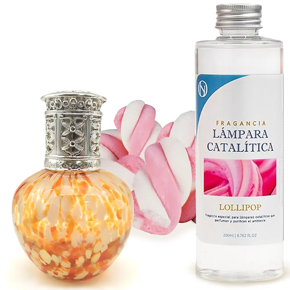 Lampe catalytique Drops Orange + Parfum Lollipop 500 ml - Élimine les mauvaises odeurs, parfume et améliore la qualité de l'air>Mamamanuela Online