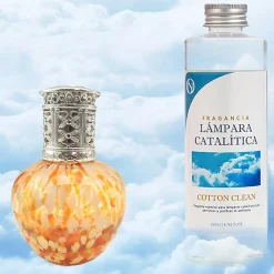 Lampe catalytique Drops Orange + Parfum Cotton Clean 500 ml - Élimine mauvaises odeurs, parfume et améliore la qualité de l'air>Mamamanuela New
