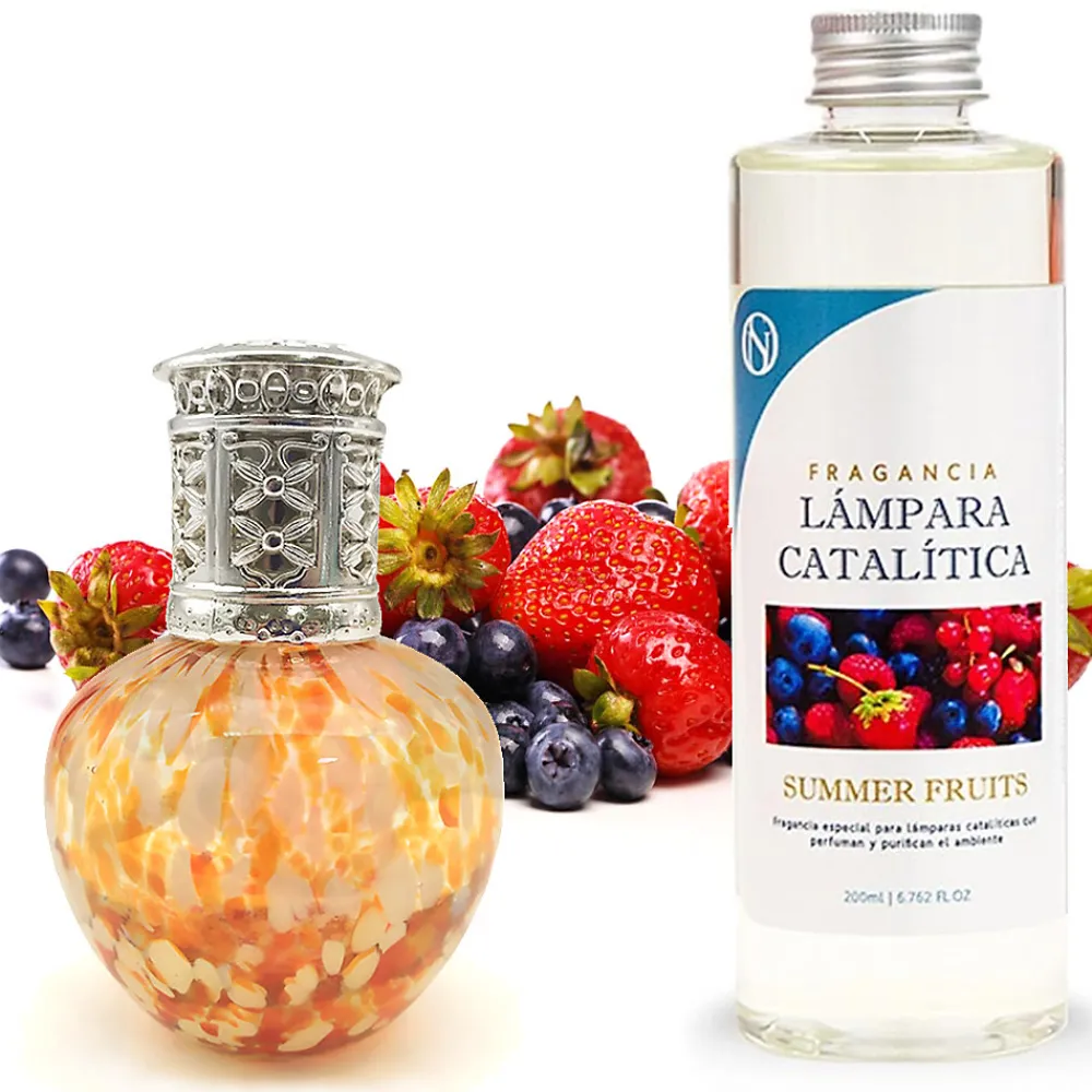 Lampe catalytique Drops Orange + Parfum Summer Fruits 500 ml - Élimine mauvaises odeurs, parfume et améliore la qualité de l'air>Mamamanuela Discount