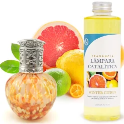 Lampe catalytique Drops Orange + Parfum Winter Citrus 200 ml - Élimine mauvaises odeurs, parfume et améliore la qualité de l'air>Mamamanuela Online