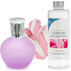 Lampe catalytique Fuchsia Mat + Parfum Lollipop 200 ml - Élimine les mauvaises odeurs, parfume et améliore la qualité de l'air>Mamamanuela Online