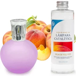 Lampe catalytique Fuchsia Mat + Arôme Peach Velvet 200 ml - Élimine les mauvaises odeurs, parfume et améliore la qualité de l'air>Mamamanuela Outlet