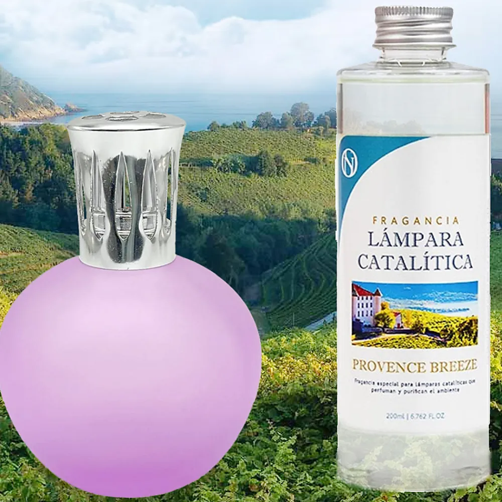 Mamamanuela Lampe catalytique Fuchsia Mat + Arôme Provence Breeze 500 ml - Élimine mauvaises odeurs, parfume et améliore la qualité de l'air* Désodorisant Et Parfum D'Ambiance