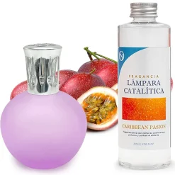 Lampe catalytique Fuchsia Mat + Parfum Caribbean Passion 500 ml - Élimine mauvaises odeurs, parfume et améliore qualité de l'air>Mamamanuela Sale