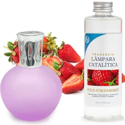 Lampe catalytique Fuchsia Mat + Arôme Wild Strawberry 200 ml - Élimine mauvaises odeurs, parfume et améliore la qualité de l'air>Mamamanuela Best