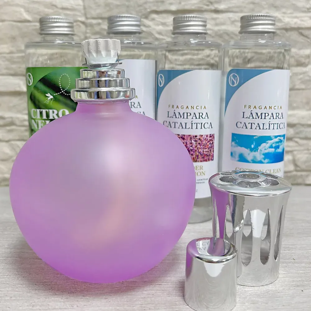 Mamamanuela Lampe catalytique Fuchsia Mat + Arôme Waikiki Melon 200 ml - Élimine les mauvaises odeurs, parfume et améliore la qualité de l'air* Désodorisant Et Parfum D'Ambiance