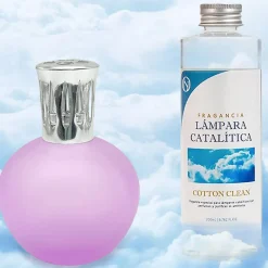 Mamamanuela Lampe catalytique Fuchsia Mat + Parfum Cotton Clean 200 ml - Élimine les mauvaises odeurs, parfume et améliore la qualité de l'air* Désodorisant Et Parfum D'Ambiance