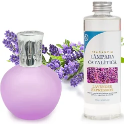 Lampe catalytique Fuchsia Mat + Parfum Lavender Expression 500 ml. Élimine mauvaises odeurs, parfume et améliore qualité de l'air>Mamamanuela Clearance