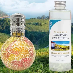 Lampe catalytique Mosaïque Bicolore + Parfum Provence Breeze 500ml. Élimine mauvaises odeurs, parfume et améliore qualité de l'air>Mamamanuela Sale