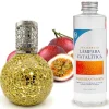 Lampe catalytique Mosaïque Doré + Parfum Caribbean Passion 500 ml - Élimine mauvaises odeurs, parfume et améliore qualité de l'air>Mamamanuela New