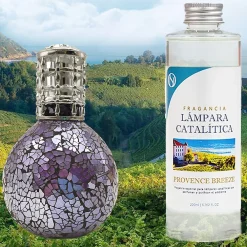 Lampe catalytique Mosaïque de minuit + Provence Breeze 200 ml - Élimine mauvaises odeurs, parfume et améliore qualité de l'air>Mamamanuela Discount