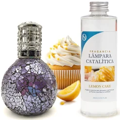 Lampe catalytique Mosaïque de minuit + Parfum Lemon Cake 500 ml - Élimine mauvaises odeurs, parfume et améliore qualité de l'air>Mamamanuela Clearance