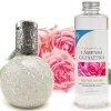 Lampe catalytique Mosaïque Blanc + Parfum Bed of Roses 500 ml - Élimine mauvaises odeurs, parfume et améliore la qualité de l'air>Mamamanuela Online