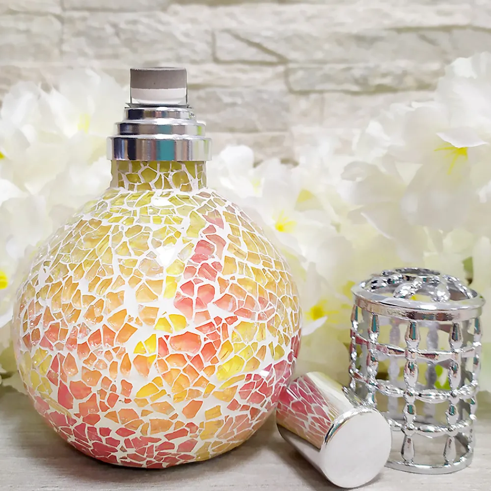 Lampe catalytique Mosaïque Bicolore + Parfum Cotton Clean 500 ml - Élimine mauvaises odeurs, parfume et améliore qualité de l'air>Mamamanuela Discount