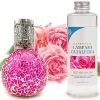 Lampe catalytique Mosaïque Fuchsia + Parfum Bed of Roses 500 ml - Élimine mauvaises odeurs, parfume et améliore qualité de l'air>Mamamanuela Clearance