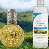 Lampe catalytique Mosaïque Doré + Arôme Provence Breeze 500 ml - Élimine mauvaises odeurs, parfume et améliore la qualité de l'air>Mamamanuela