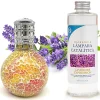Lampe catalytique Mosaïque Bicolore + Lavender Expression 500 ml - Élimine mauvaises odeurs, parfume et améliore qualité de l'air>Mamamanuela Best