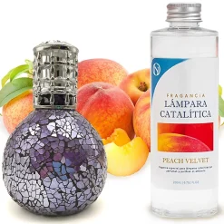 Mamamanuela Lampe catalytique Mosaïque de minuit + Peach Velvet 500 ml - Élimine les mauvaises odeurs, parfume et améliore la qualité de l'air* Désodorisant Et Parfum D'Ambiance