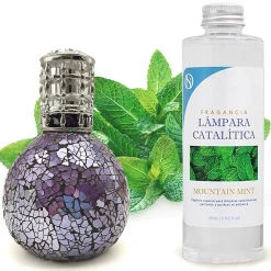 Lampe catalytique Mosaïque de minuit + Mountain Mint 500 ml - Élimine mauvaises odeurs, parfume et améliore la qualité de l'air>Mamamanuela Hot