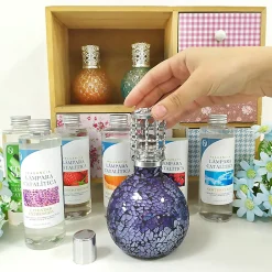 Lampe catalytique Mosaïque Blanc + Parfum Lollipop 500 ml - Élimine mauvaises odeurs, parfume et améliore la qualité de l'air><noscript><img width=