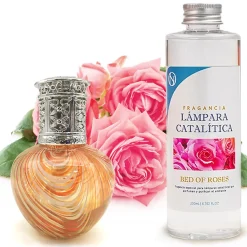 Lampe catalytique Orange Waves + Parfum Bed of Roses 500 ml - Élimine mauvaises odeurs, parfume et améliore la qualité de l'air>Mamamanuela New