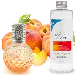 Lampe catalytique Orange Diamonds + Parfum Peach Velvet 200 ml - Élimine mauvaises odeurs, parfume et améliore la qualité de l'air>Mamamanuela