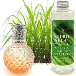 Lampe catalytique Orange Diamonds + Parfum Citronnelle 500 ml - Élimine mauvaises odeurs, parfume et améliore la qualité de l'air>Mamamanuela Sale