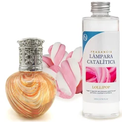 Lampe catalytique Orange Waves + Parfum Lollipop 500 ml - Élimine les mauvaises odeurs, parfume et améliore la qualité de l'air>Mamamanuela Discount