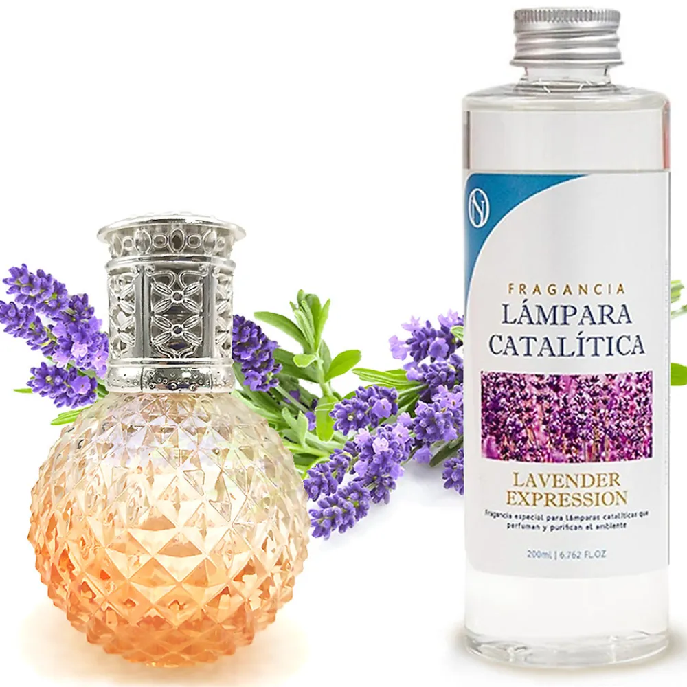 Lampe catalytique Orange Diamonds + Lavender Expression 200 ml - Élimine mauvaises odeurs, parfume et améliore la qualité de l'air>Mamamanuela Best