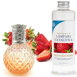 Mamamanuela Lampe catalytique Orange Diamonds + Wild Strawberry 500 ml - Élimine mauvaises odeurs, parfume et améliore la qualité de l'air* Désodorisant Et Parfum D'Ambiance